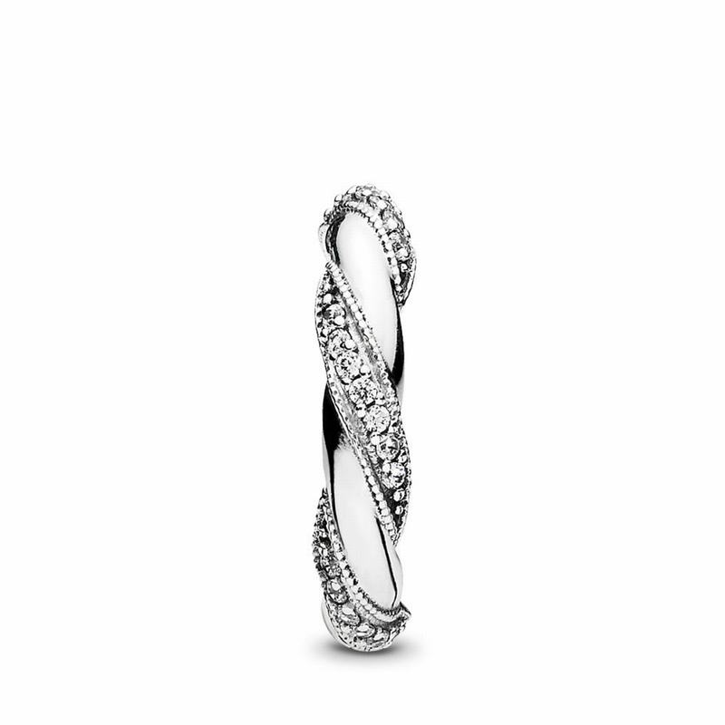 Pandora Dreams Of Love Stackable Ring - Sterling Silver/Cubic Zirconia - Canada | TN8434CB